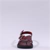 Wonders Horizon Toepost Cross Sandal - Dark Burgundy Leather
